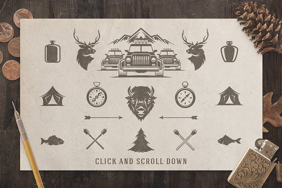 280个户外品牌Logo标志和徽章模板 280 Outdoor logos and badges插图(7)