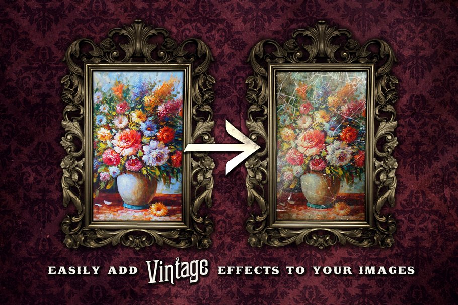 古董风格画框样机套装 Antique Frame Mockup Kit插图(3)