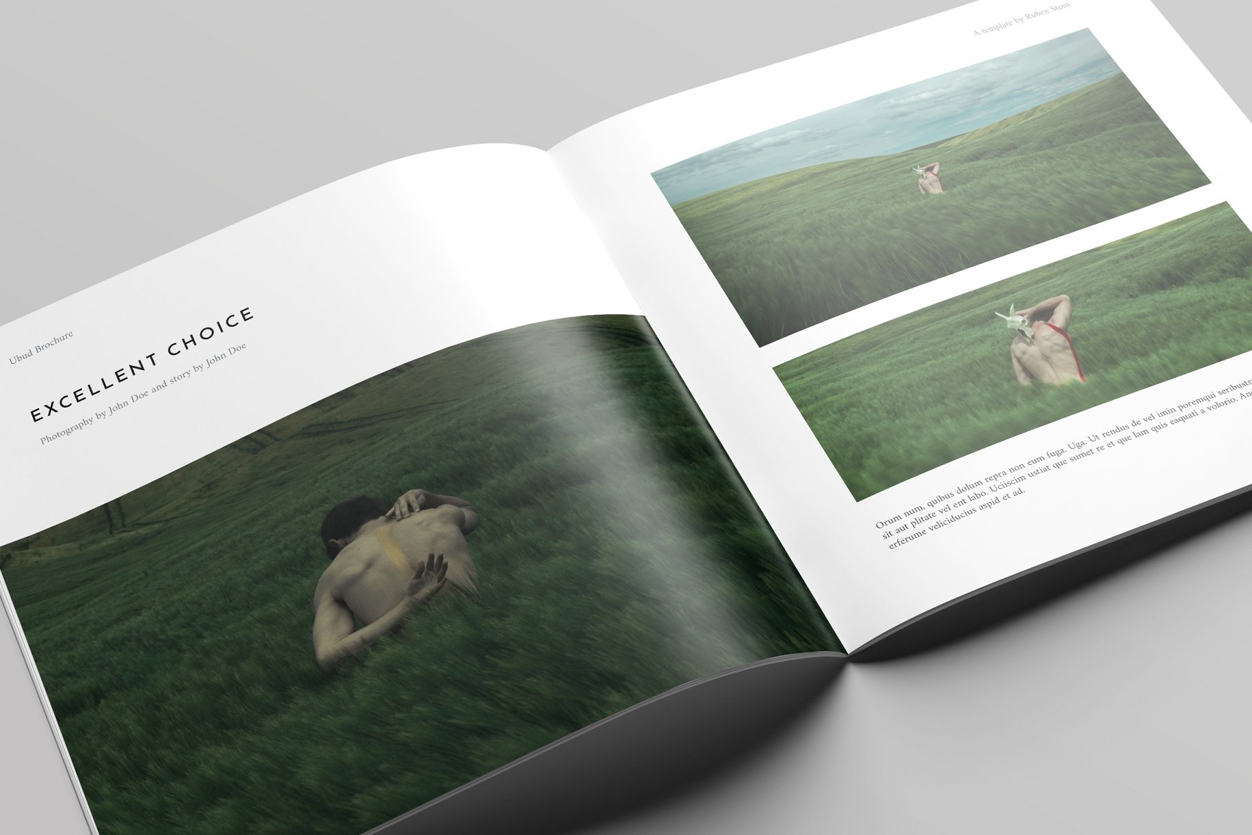 经典实用的多功能方形产品手册模板 Ubud Square Brochure Template插图(2)