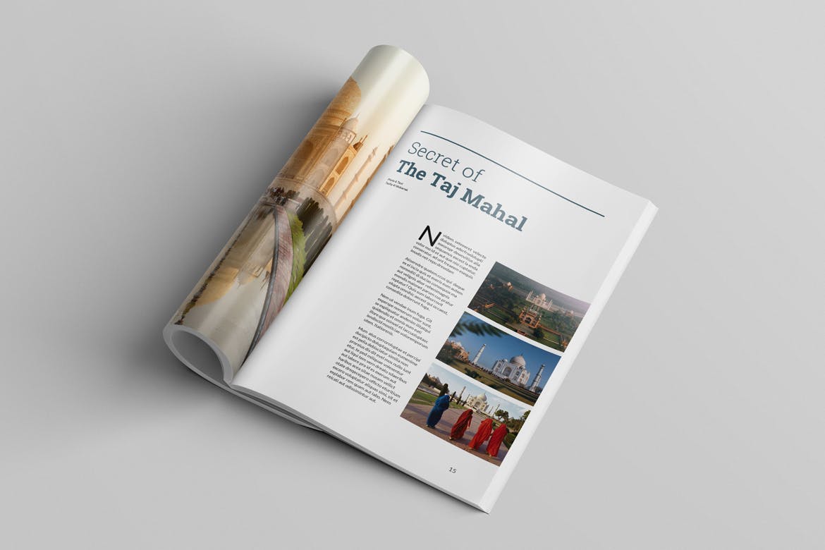 旅行者旅游主题杂志版式设计模板 Indesign Magazine Template插图(9)