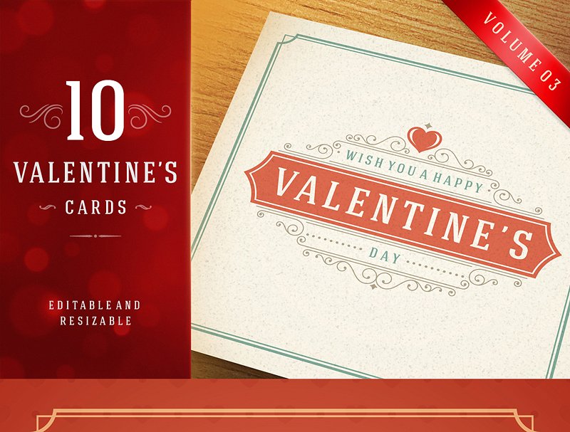 情人节主题矢量设计素材包 Valentine’s Day Bundle插图(8)