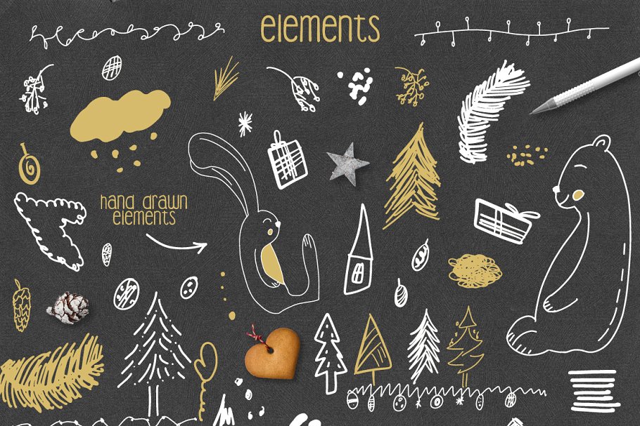 圣诞节主题设计项目设计套件[元素/纹理/模板] Holly Jolly Collection-Patterns Pro插图(2)