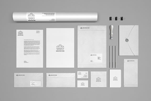 办公文具品牌展示样机模板v1 Branding / Stationery Mock-Up Vol.1插图(2)