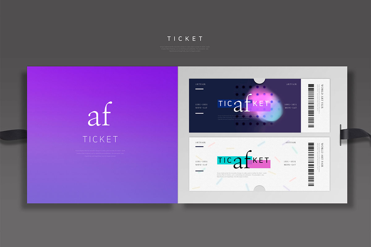 节日活动邀请入场券设计模板插图