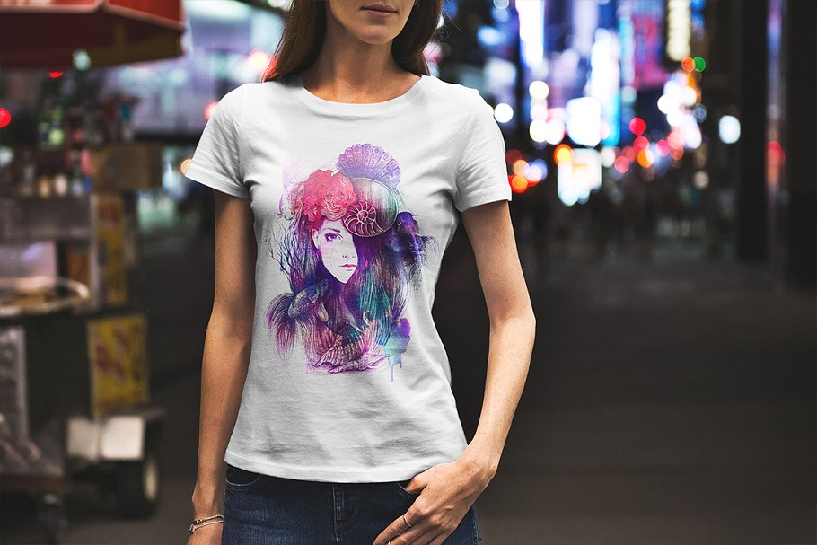 T恤服装设计街景背景样机合集[2.36GB] T-Shirt Mockup / Urban Edition插图(1)