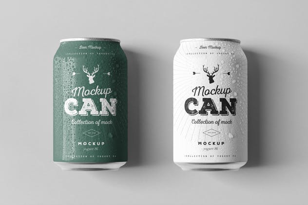 啤酒易拉罐包装设计样机模板6 Can Mock-up 6插图(8)