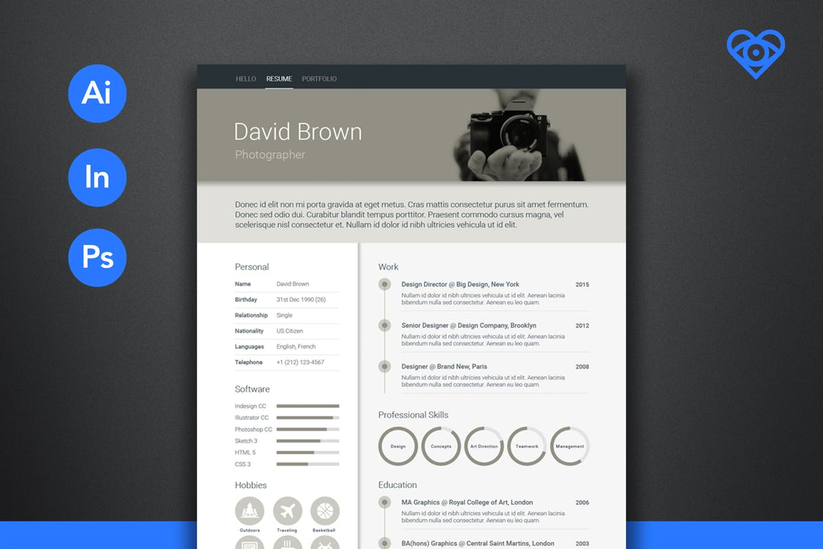 三套简洁求职简历模板 Material Resume插图