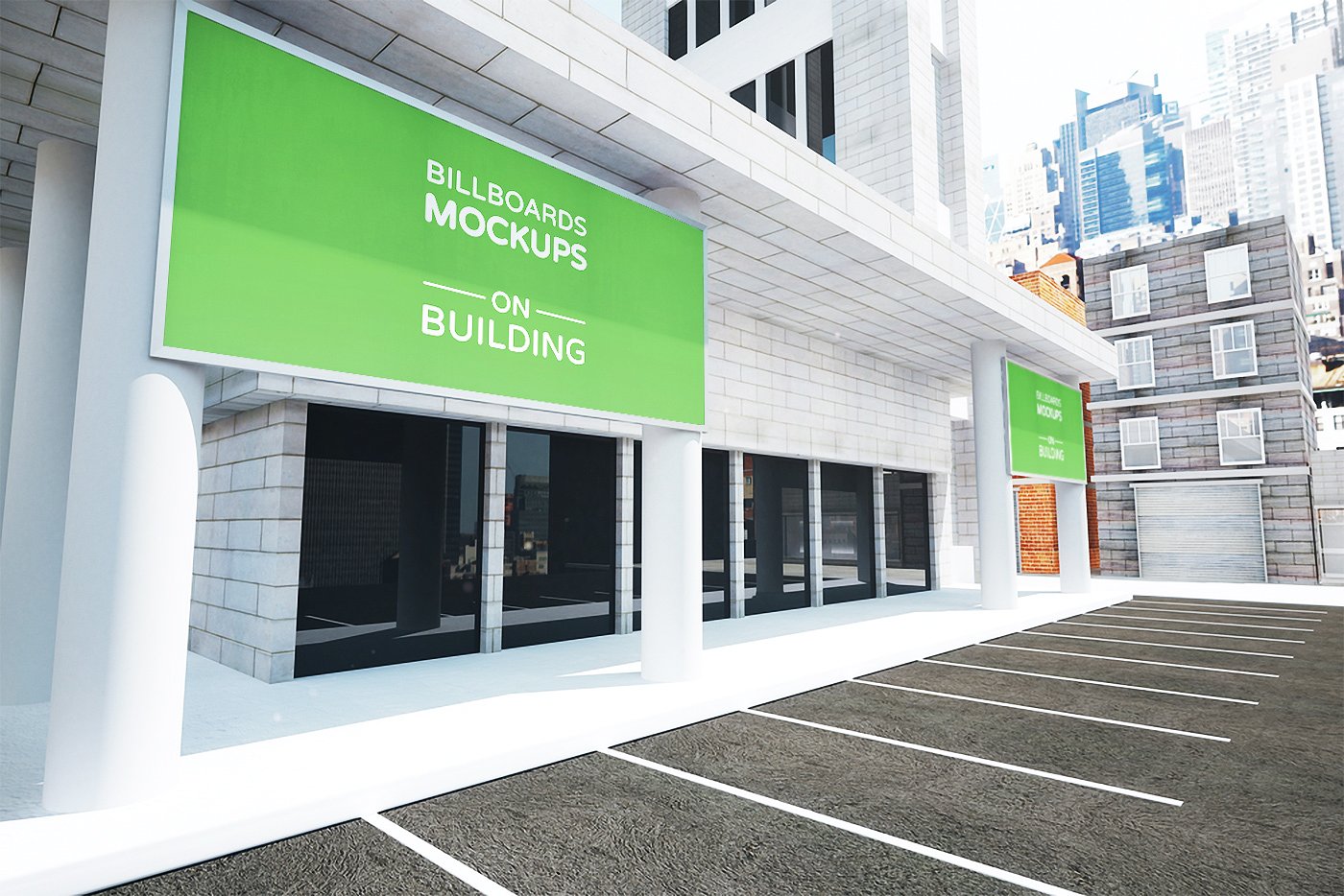 建筑物的广告牌样机展示模型mockups插图(10)