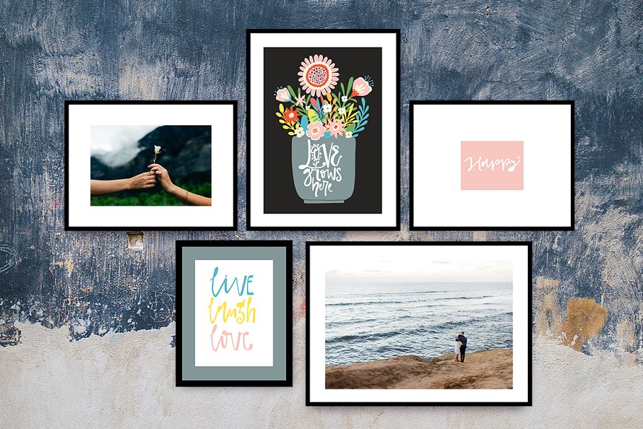 家居装饰字体标签插画 Home Decor Lettering Lab插图(8)