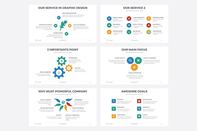 信息图表类型企业数据展示PPT演示模板Vol.39 Multipurpose PowerPoint Template V.28插图(6)