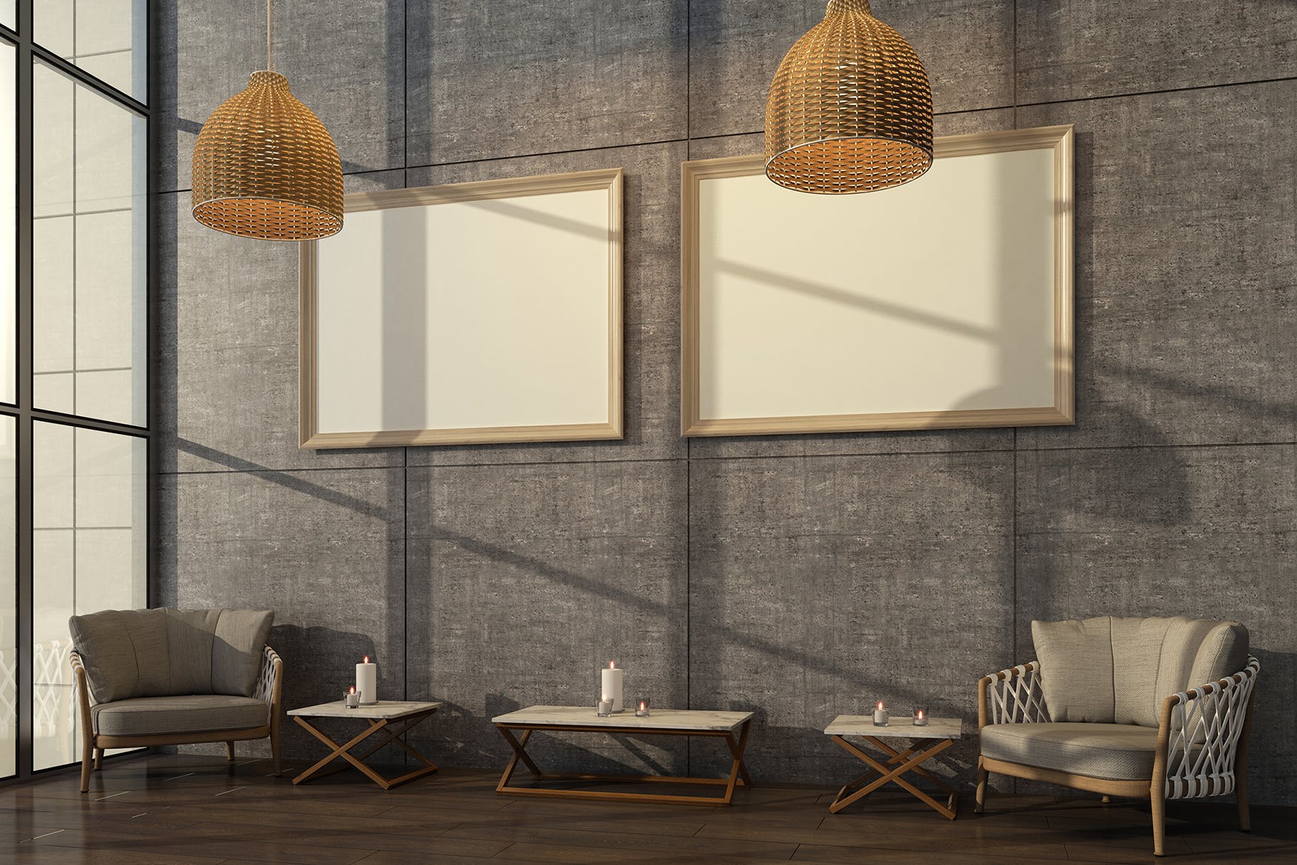 挂墙画框画廊展览样机模板素材3 Gallery Mockup 3插图(11)