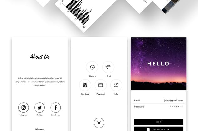 小众轻奢社交媒体电子商务 APP UI 套件 Hello UI Kit Mod. 2插图(2)