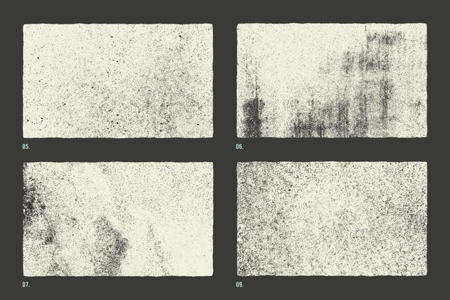 10款砂砾混凝土复古矢量纹理素材 Gritty Concrete Textures插图(3)