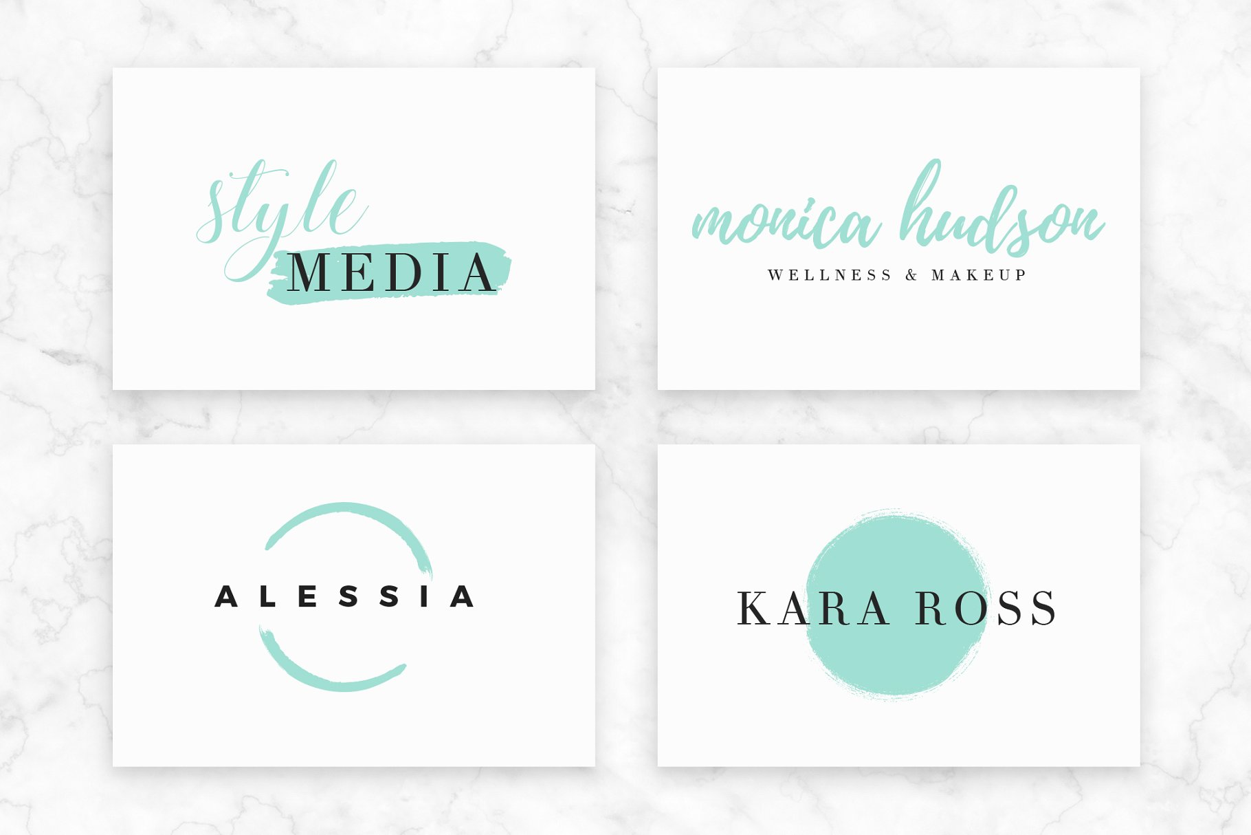 轻奢女性品牌Logo模板合集 Feminine Logo Pack插图(18)