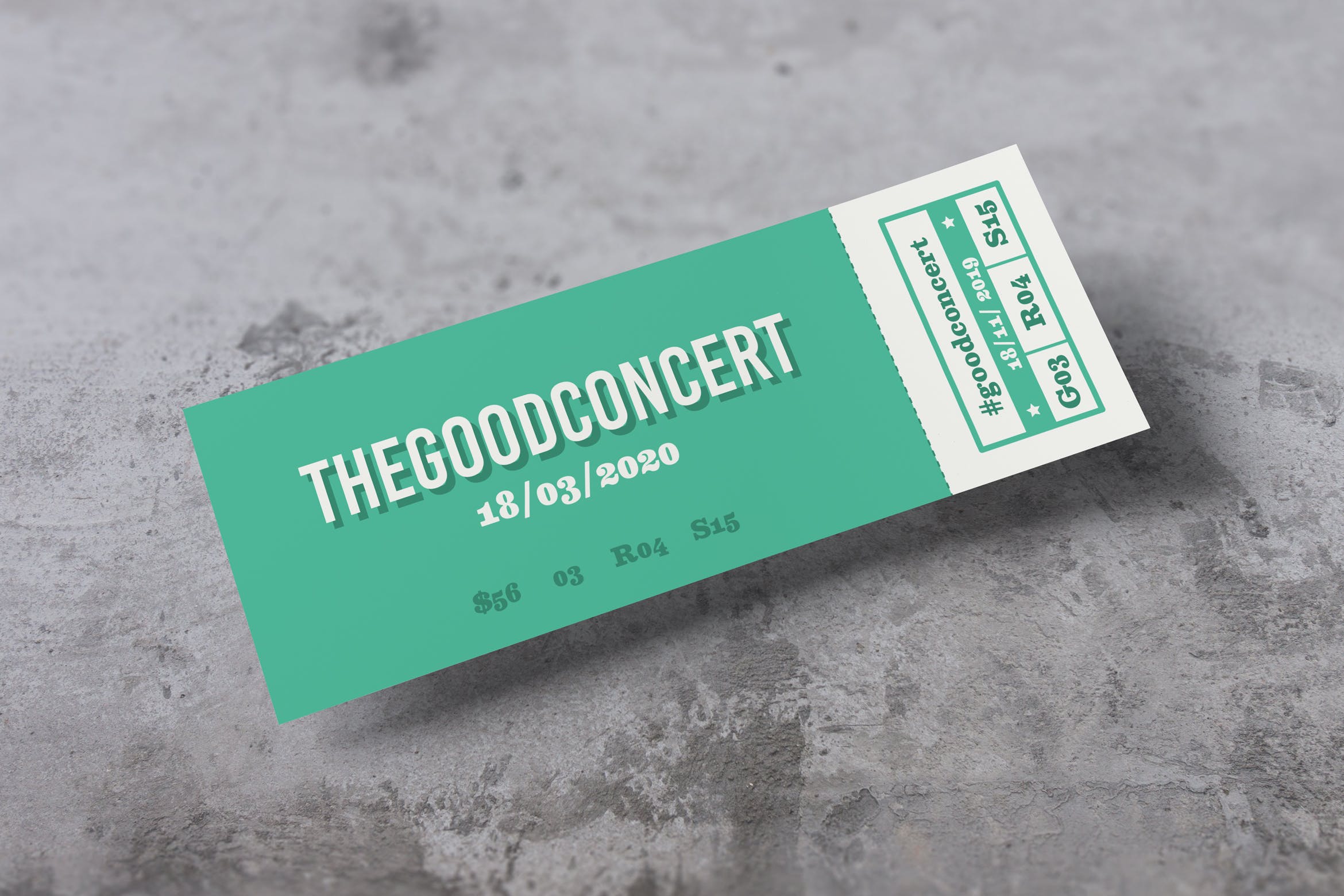 简约风格门票设计效果图PSD样机素材库精选模板 Ticket Photoshop Mockups插图