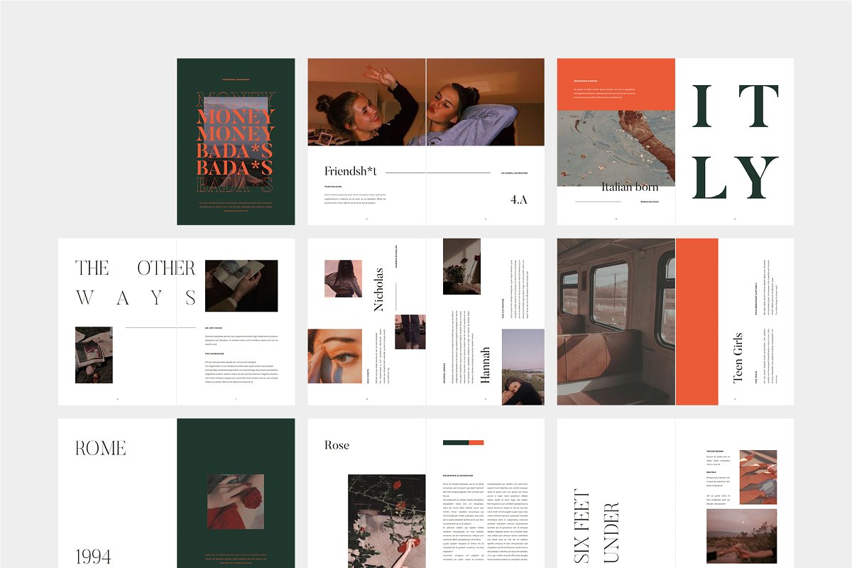 罗马复古时尚产品画册设计模板插图(5)