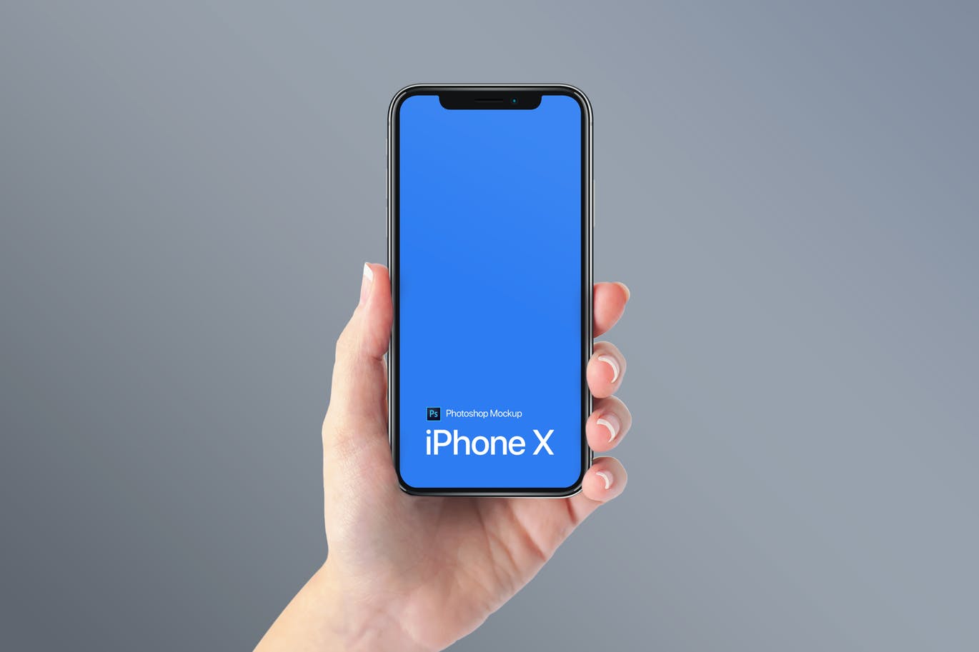 手持iPhone X样机VI展示模型mockups插图