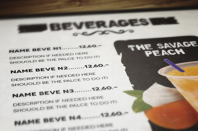 意大利餐厅西式餐厅食品菜单设计模板 The Ristorante Food Menu Illustrator Template插图(2)