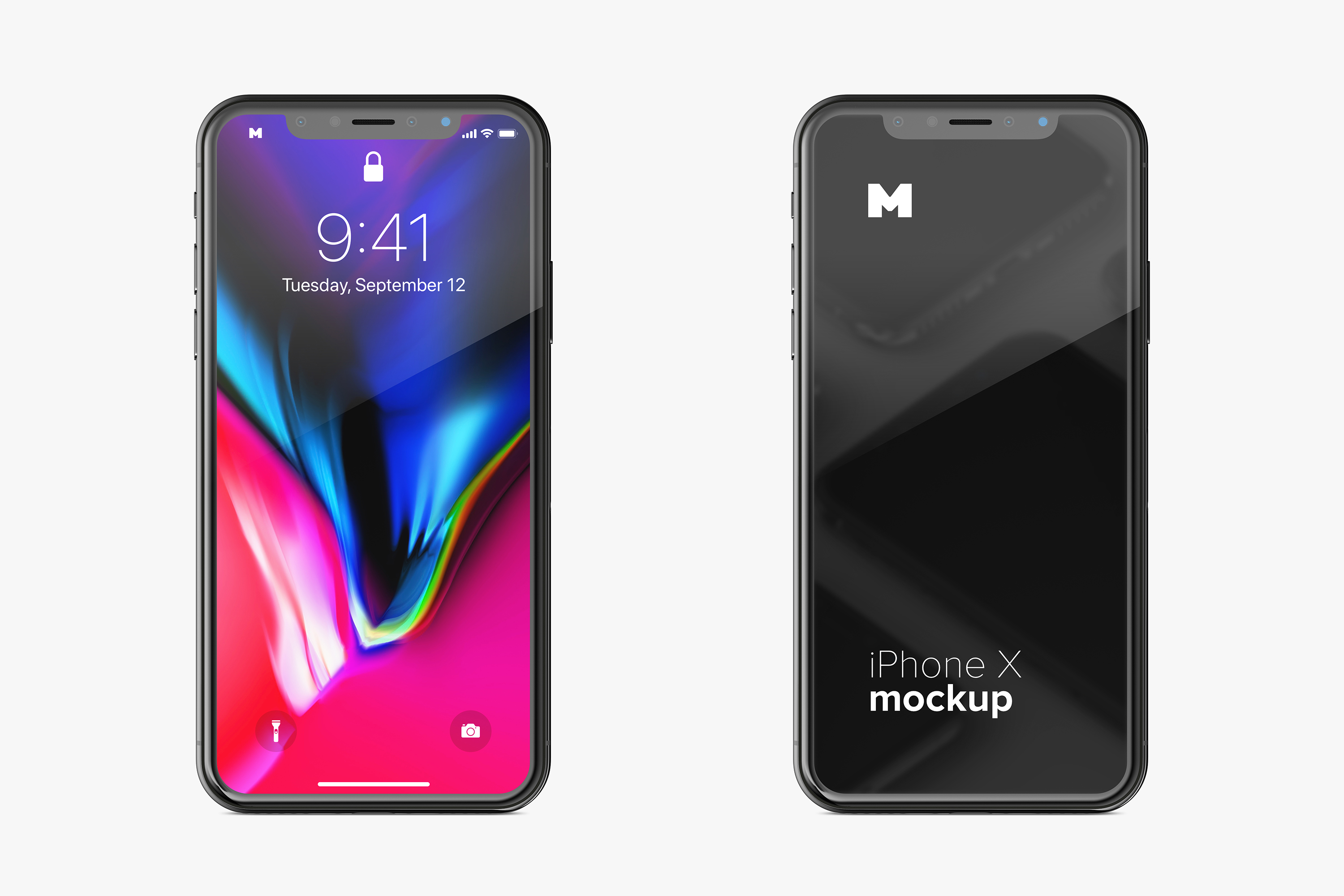 iPhone X智能手机UI设计屏幕演示样机免费素材 Free iPhone X Mockup 01插图