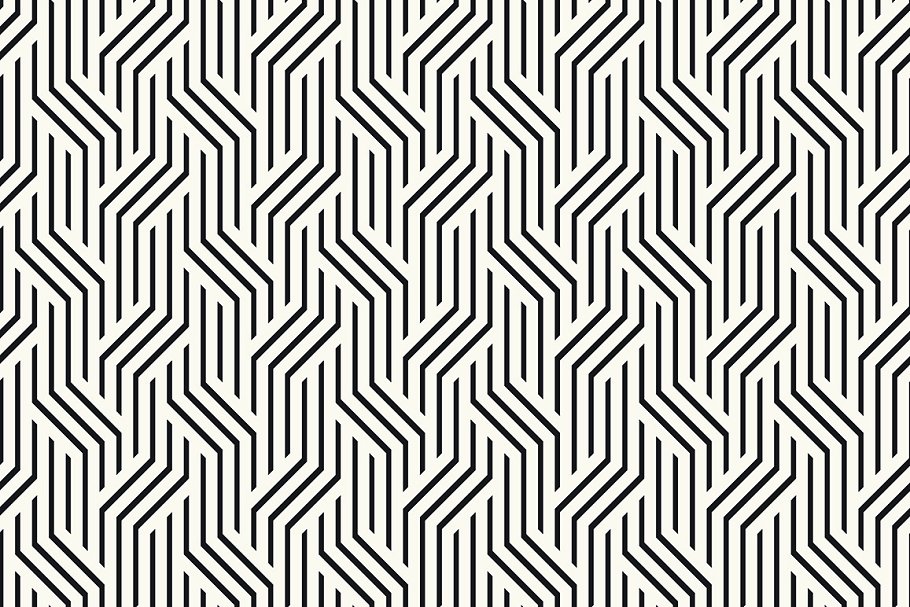 锯齿形无缝抽象纹理合集 Zig Zag Seamless Patterns Set插图(3)