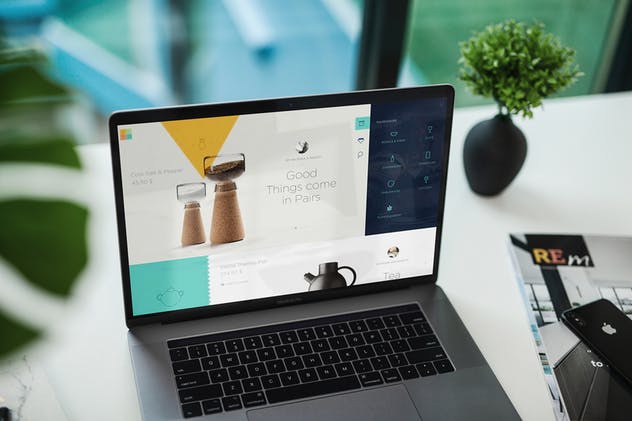 16个不同场景Mac Pro演示样机合集 MacBook Pro Responsive Mock-Up插图(7)