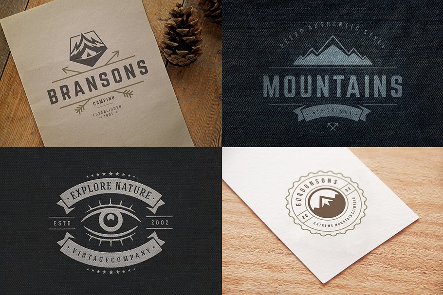 280个户外品牌Logo标志和徽章模板 280 Outdoor logos and badges插图(58)