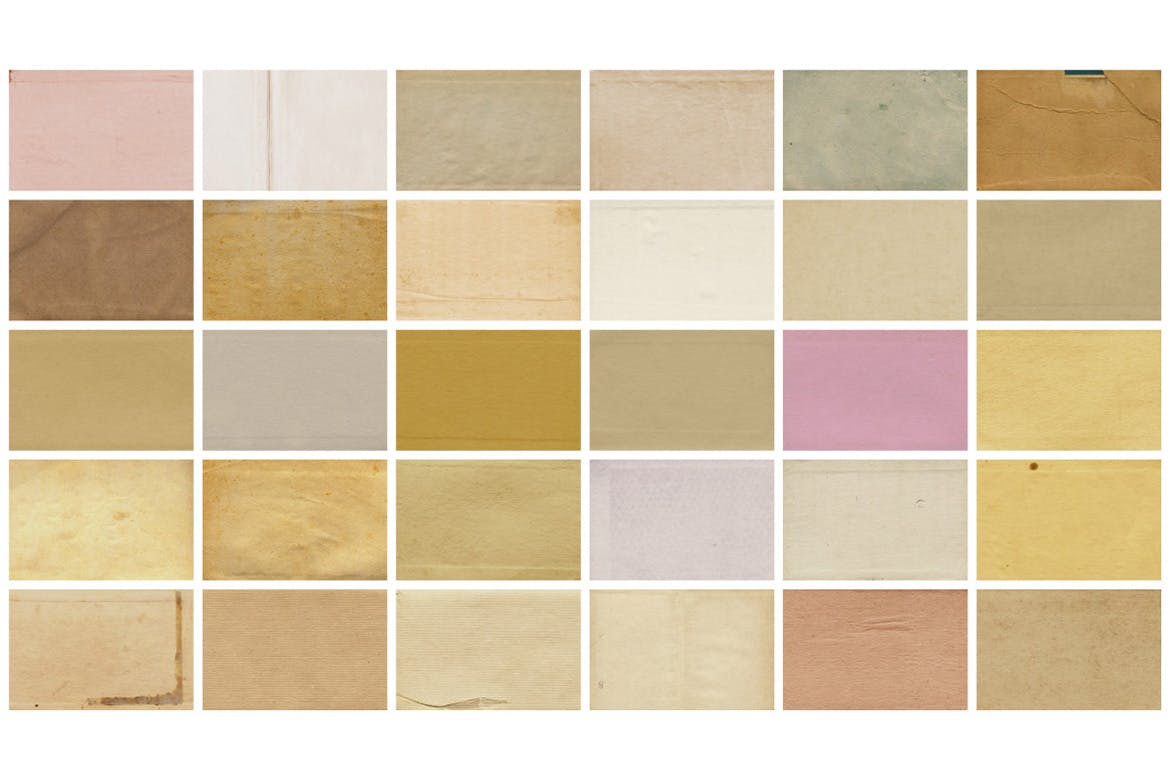 30种复古纸张纹理背景设计素材v08 30 Vintage Paper Textures插图(1)