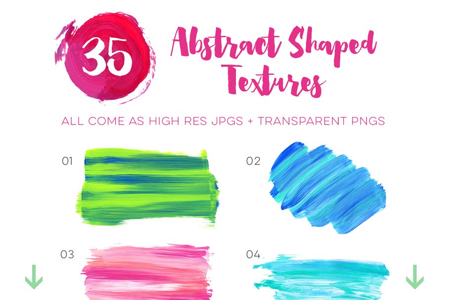 油画条纹背景纹理 Mega Paint Streak Texture Pack插图(1)