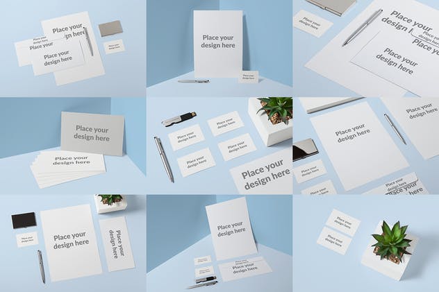 品牌VI设计办公文具印刷效果预览图素材库精选v2 Branding / Identity Mock-up插图(10)