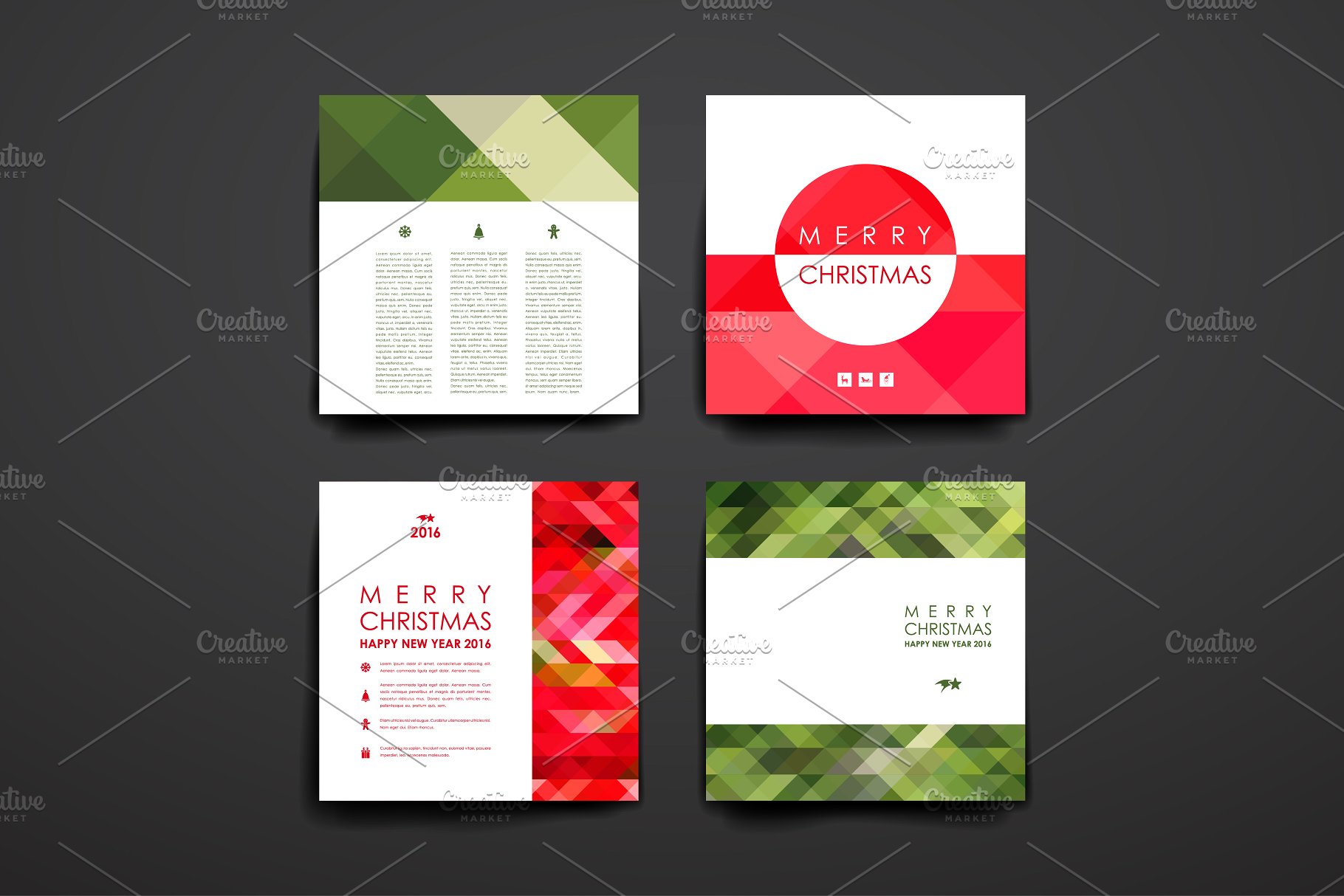 圣诞节主题小册子模板 Merry Christmas Brochures插图(32)