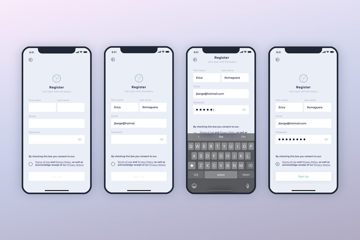 极简主义登录注册页面手机APP应用UI模板 SignIn SignUp Mobile Ui – FP插图