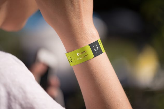 纸质手环腕带样机模板V2 Paper Band Mock-up 2插图(4)