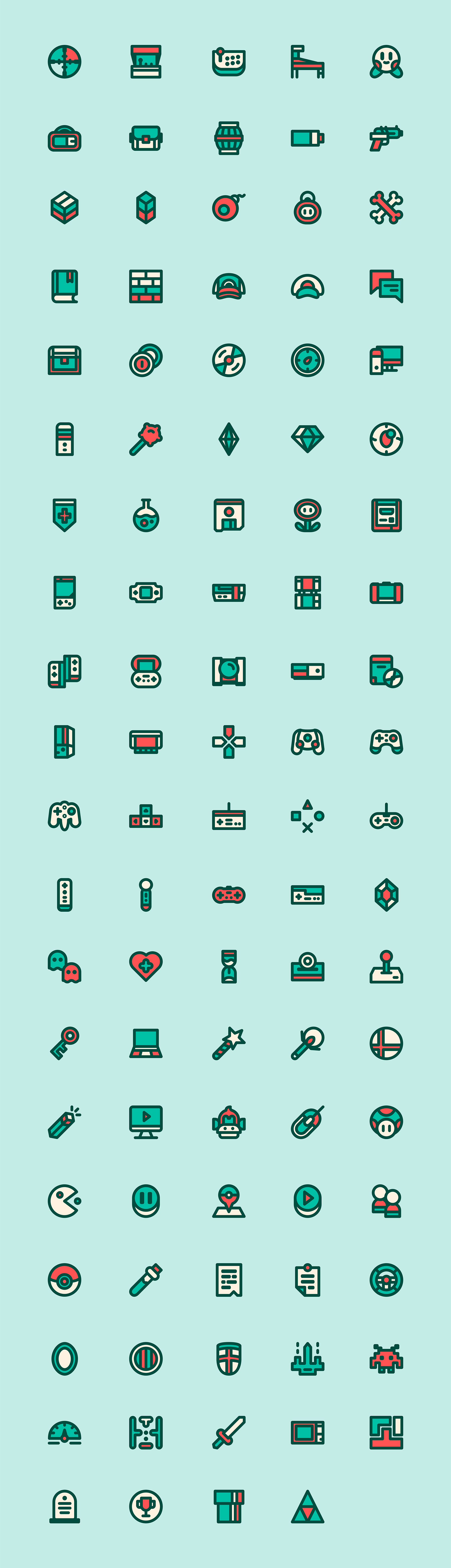 99 枚视频游戏元素图标