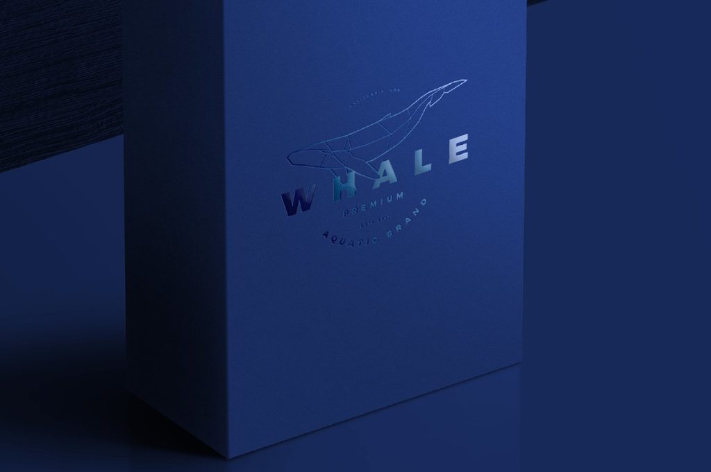 超高格调复古多边形鲸鱼矢量标示下载[AI, EPS]插图(1)