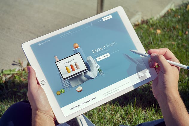 实物拍摄手持iPad Pro样机v6 iPad Pro Mockups v6插图(3)