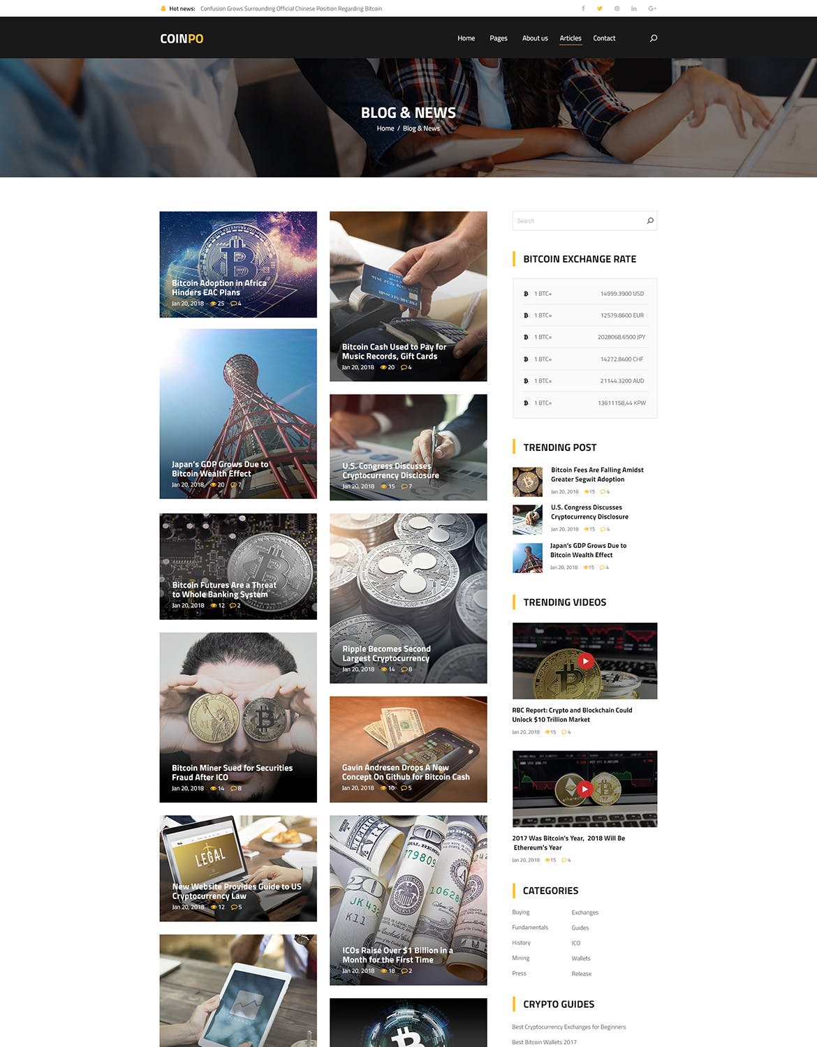 比特币/加密货币主题网站设计PSD模板 Coinpo | Bitcoin & Crypto Currency PSD Template插图(9)