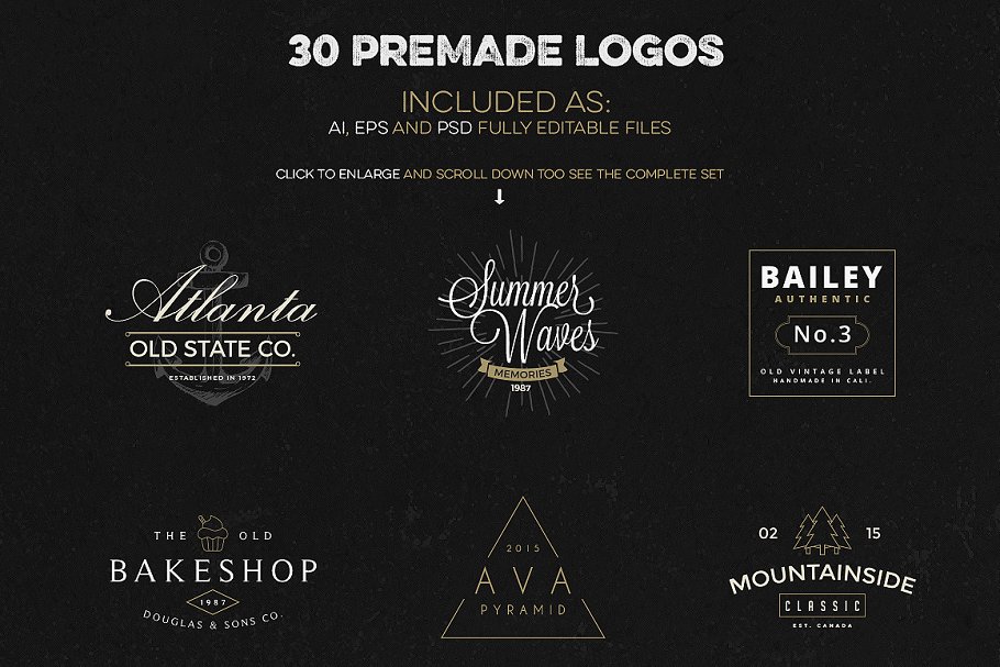 超级创意Logo设计工具包[1.59GB] Logo Creation Kit Bundle Edition插图(5)