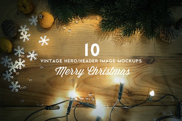 圣诞节主题巨无霸/Header设计样机 Christmas Hero / Header Mockup插图(1)