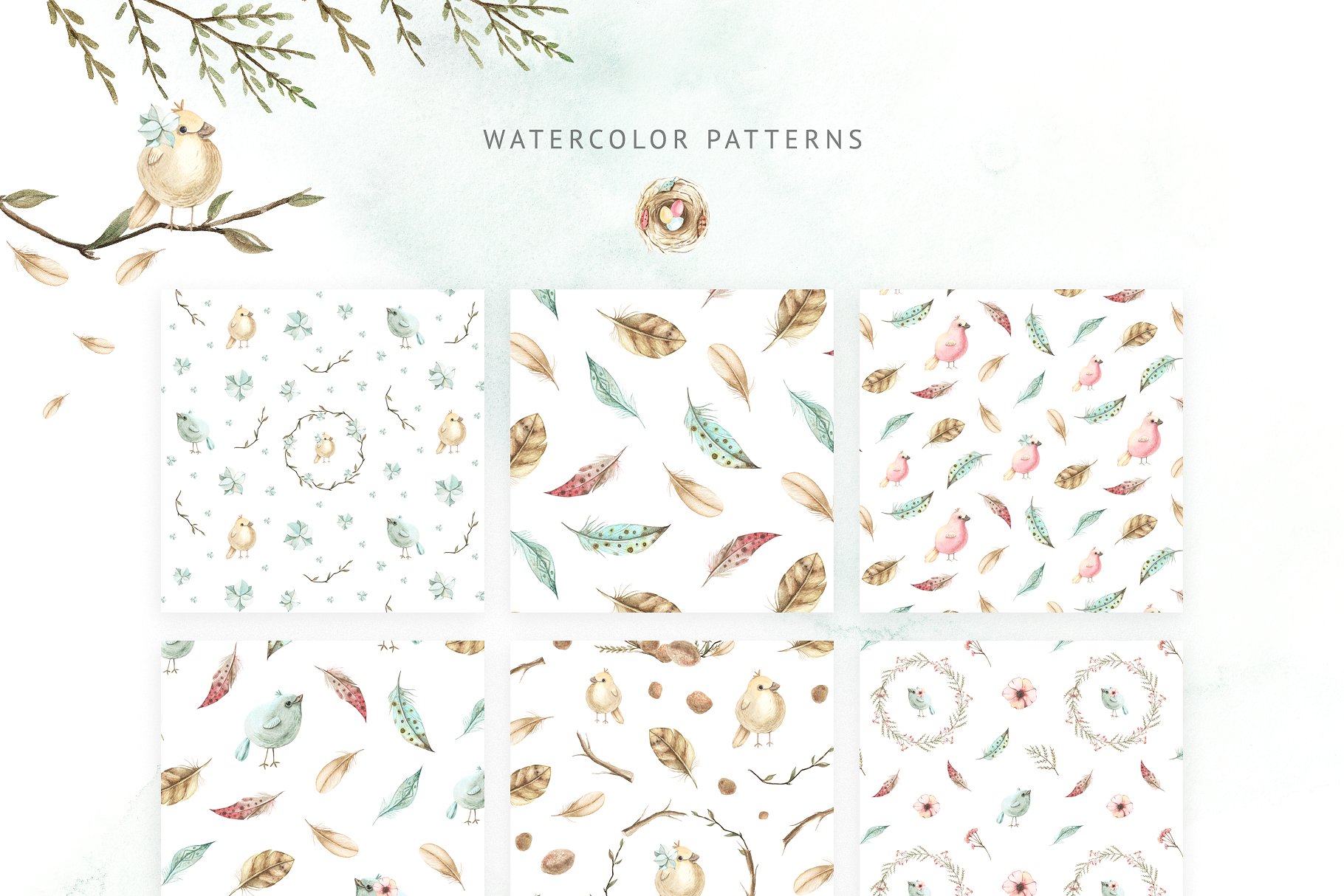 极力推荐：花卉图案纹理集合 Floral Patterns Bundle Vol.2 [3.45GB, 超过120款图案]插图(2)