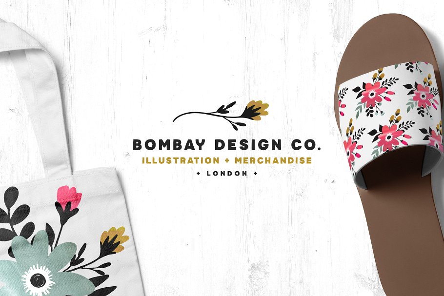 装饰英文字体+超过200手绘花卉装饰图形元素 Ciao Amore Decorative Font Kit插图(16)