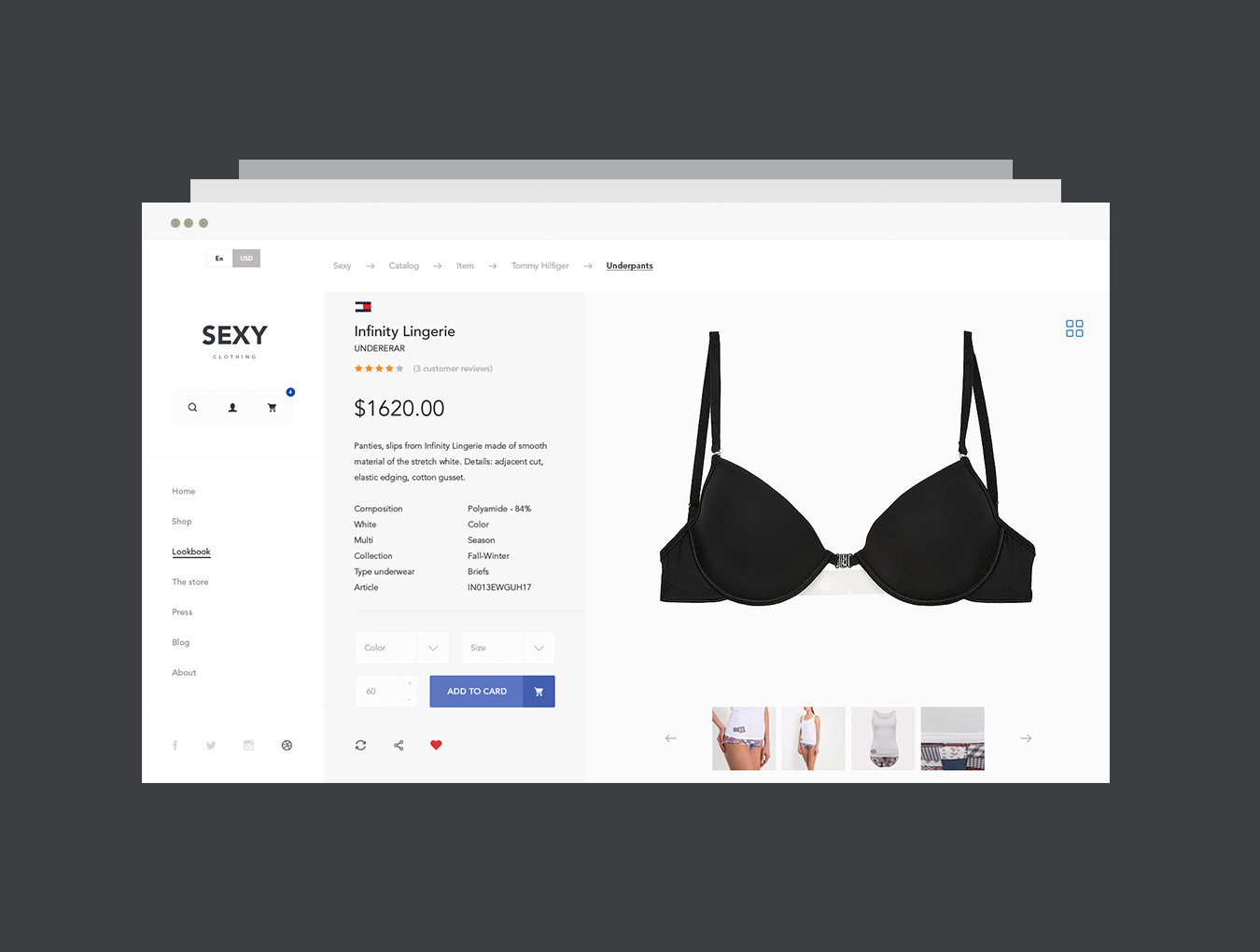 “性感的”内衣品牌电商网站UI KITS下载插图(3)