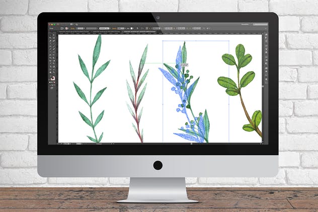 水彩手绘花卉插画元素大合集 Watercolor Flowers插图(7)