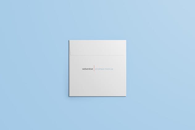 方形信封设计图样机素材库精选模板 Square Envelope Mock-up插图(8)
