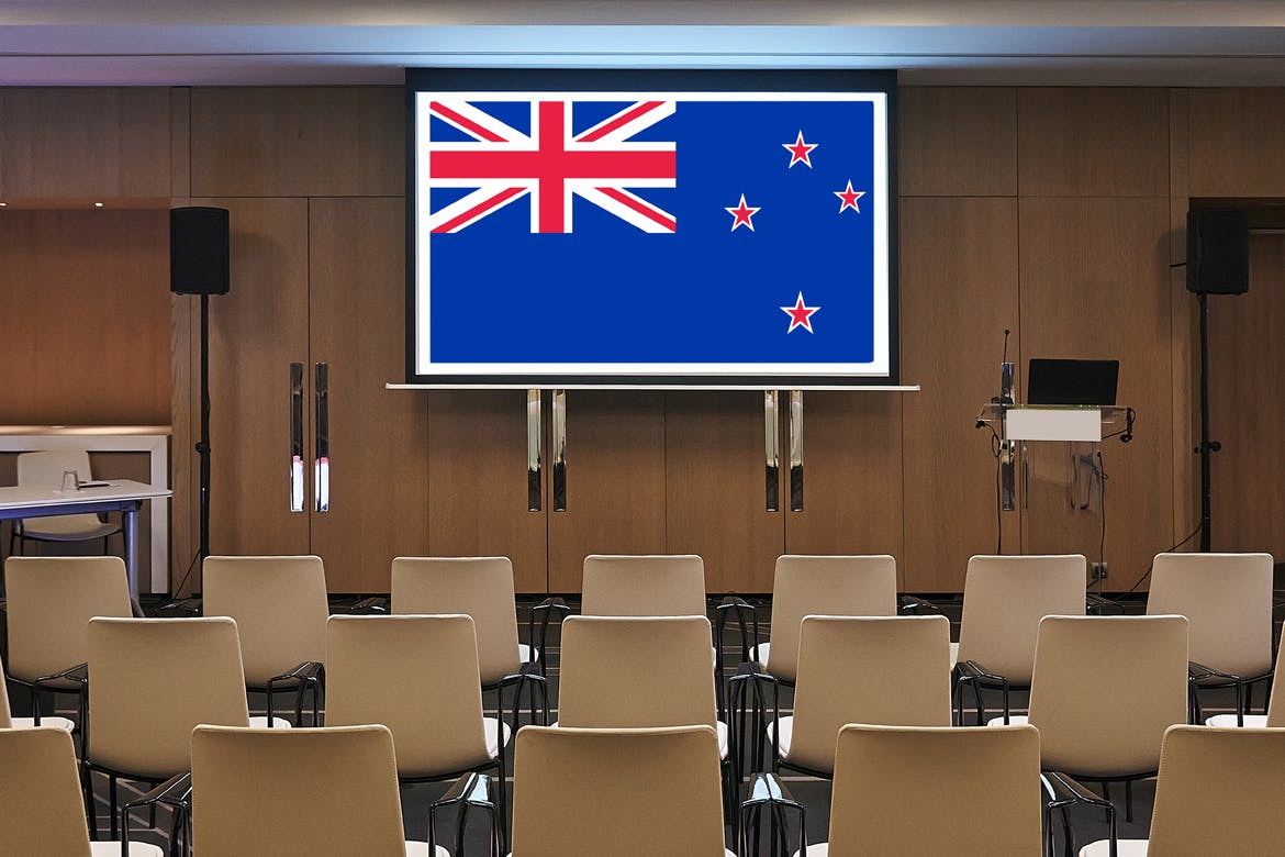 会议室电视/投影屏幕样机素材库精选模板v1 Conference_Room_Screen-HORIZ-Mockup插图(2)