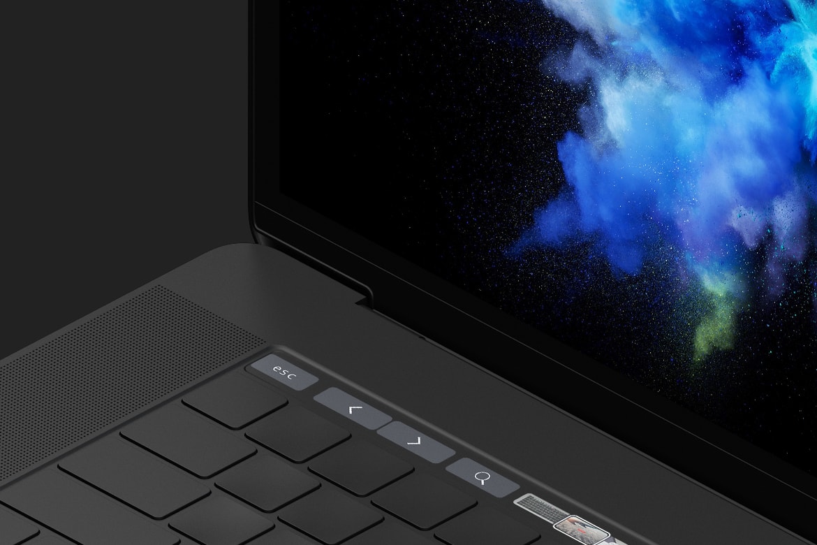 MacBook Pro笔记本电脑设计效果演示右视图样机 Clay MacBook Pro 15" with Touch Bar, Right Isometric View Mockup插图(8)