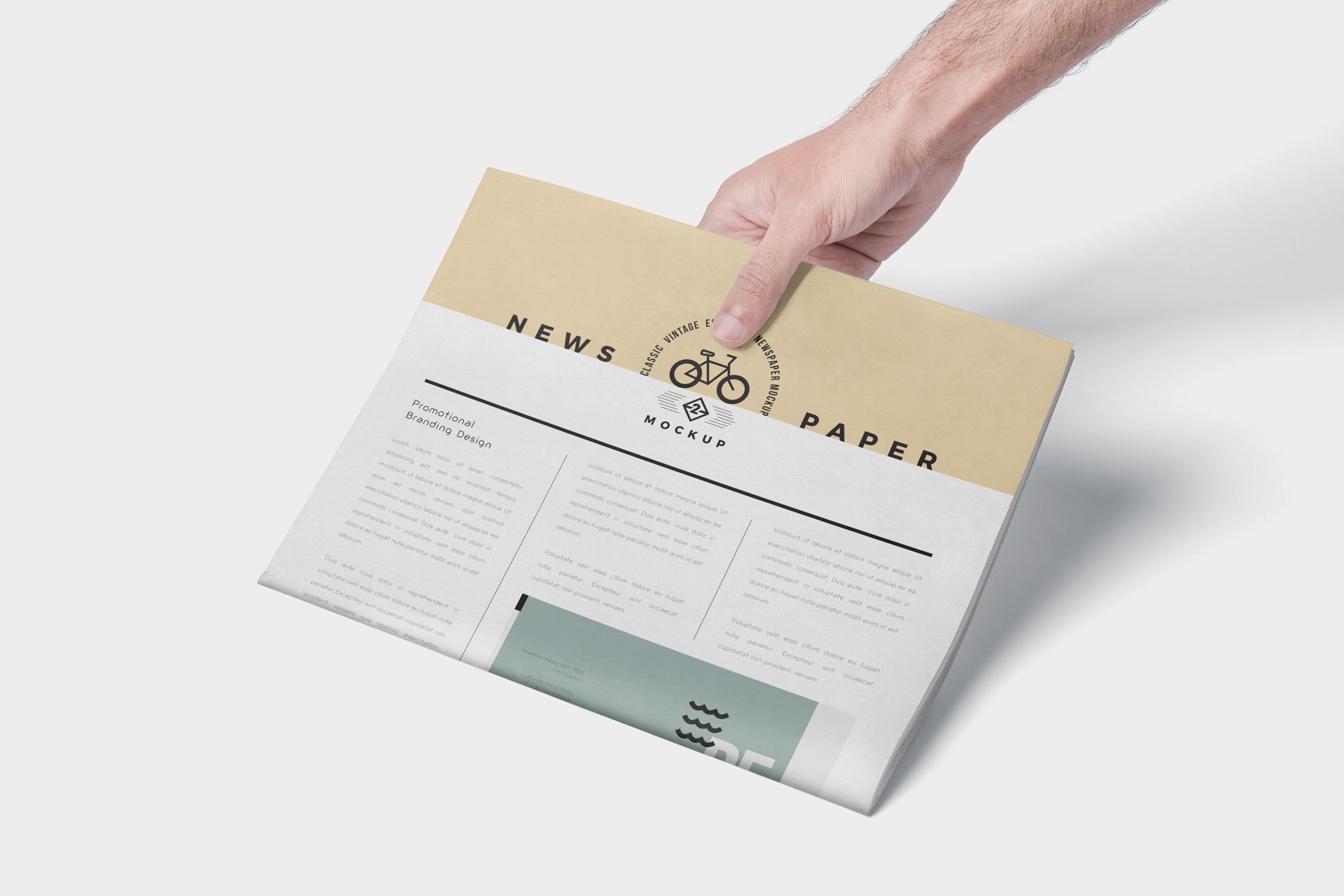 报纸排版设计图预览样机模板 Photorealistic Newspaper Mockups插图