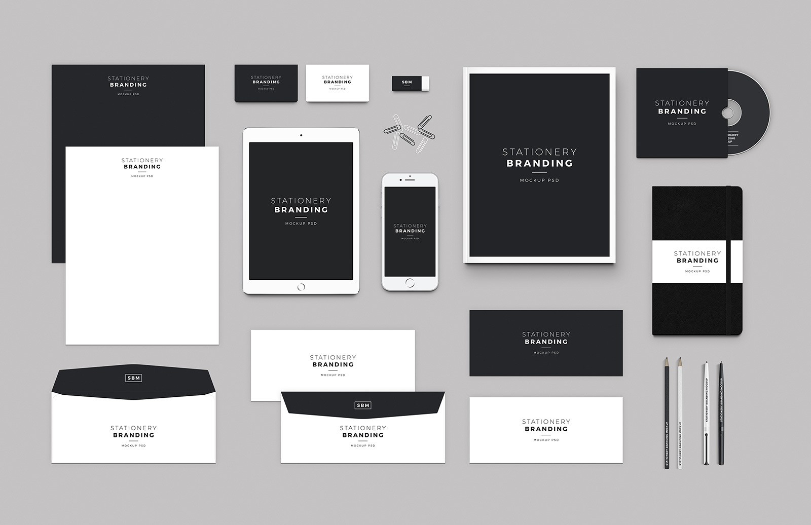 免费文具品牌样机 Free Stationery Branding Mockup Pack插图
