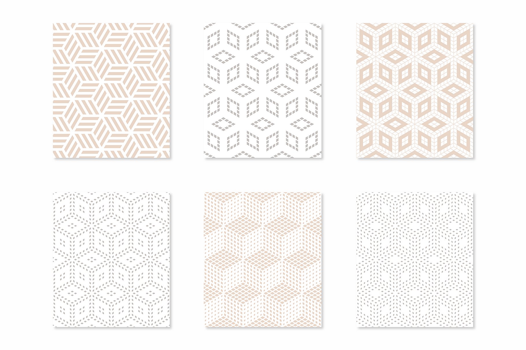 创意各式几何无缝图案纹理 Rhythmic Seamless Patterns插图(3)