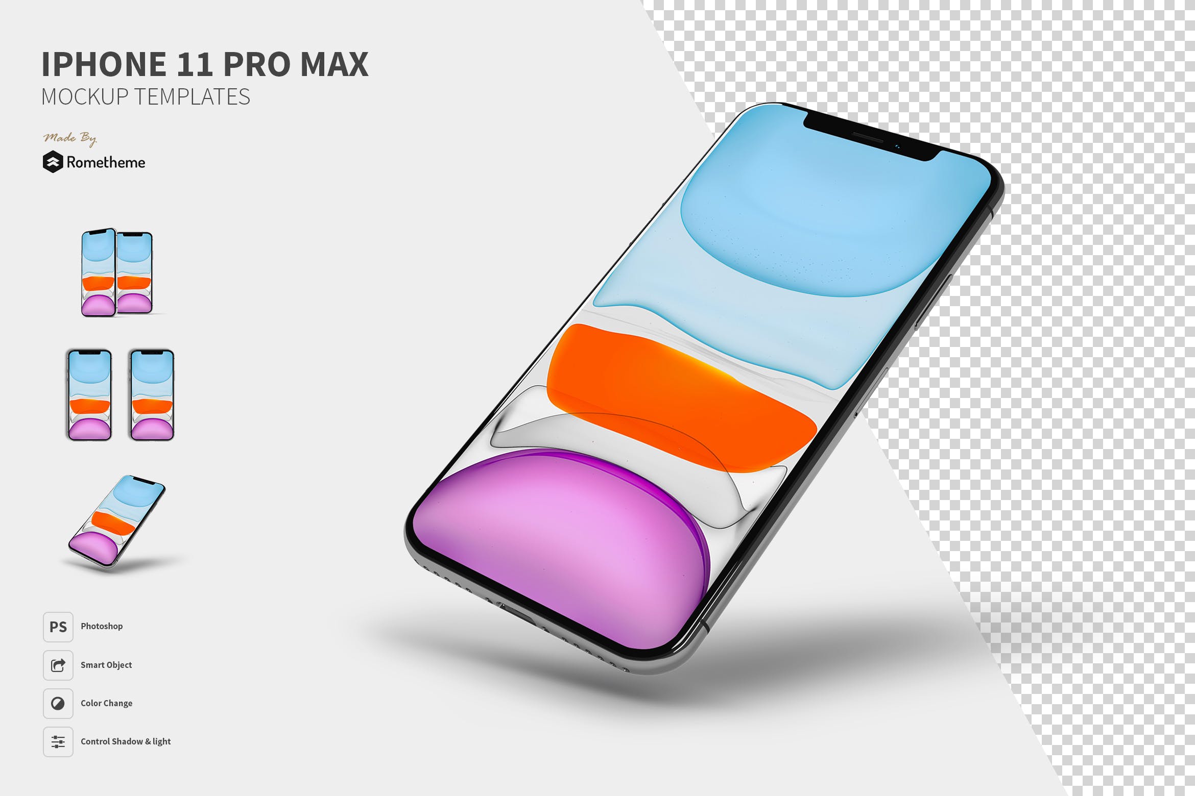 2019苹果旗舰手机iPhone 11 Pro Max素材库精选样机模板 iPhone 11 Pro Max Mockups YR插图