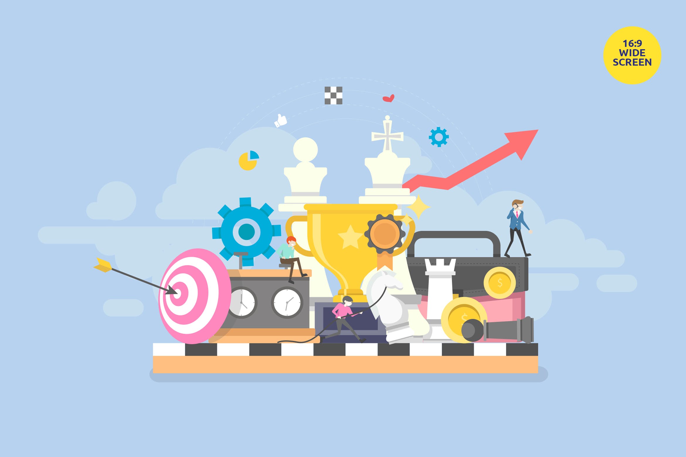 智能商业战略主题矢量概念插画 Smart Business Strategy Vector Concept插图